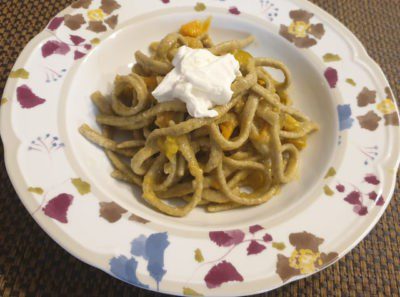bigoli pomodorini gialli burrata cover