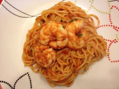 spaghetti gamberi cover