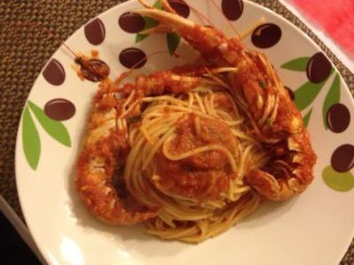 spaghetti scampi cover