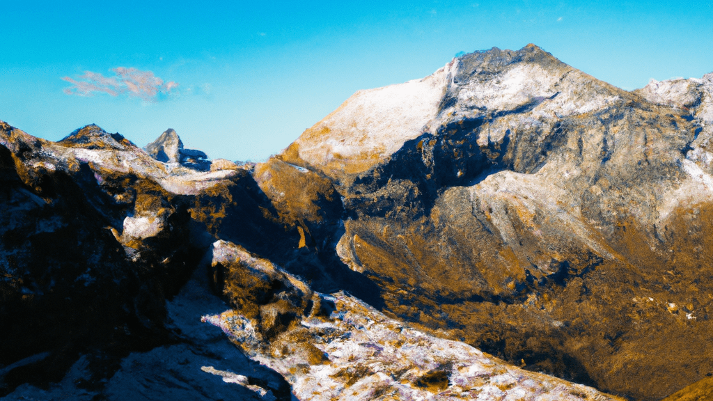 mountains with few snow